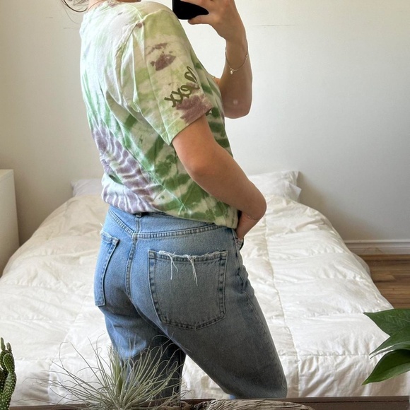 Green and purple spiral tie-dye t-shirt - Picture 4 of 6